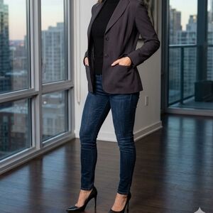 Bogner Charcoal Gray Tailored Blazer